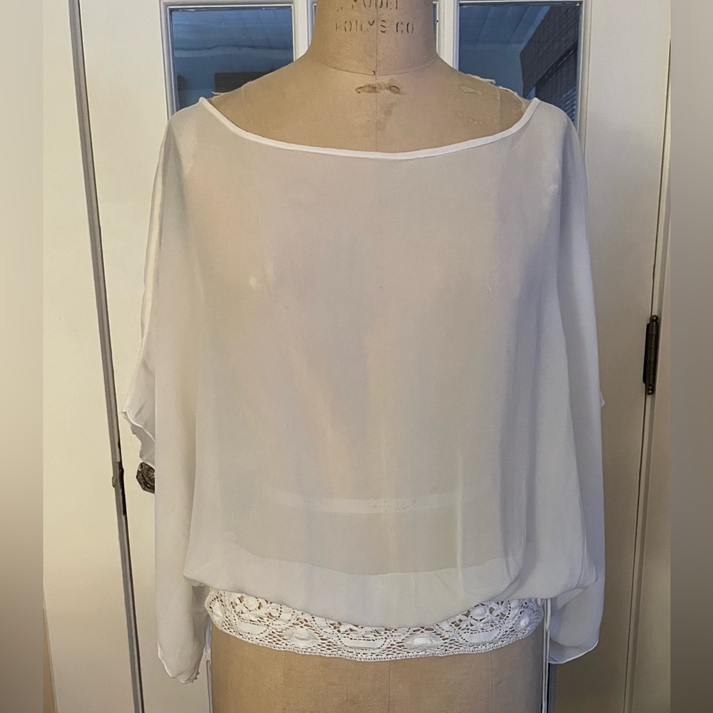 Elegant bohemian silk blouse